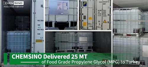 CHEMSINO Delivered 25 MT Of Food Grade Propylene Glycol (MPG) To Turkey