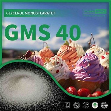 White Powder Food Additive Glycerol Monostearate GMS 40